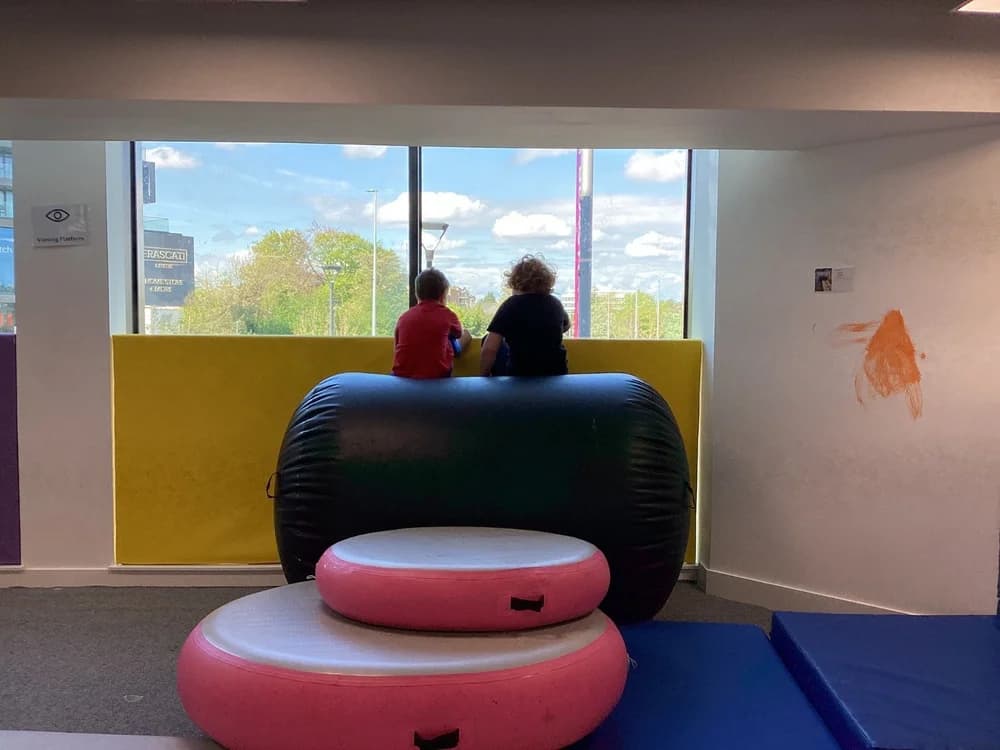 Two children playing in the NDI sensory space